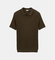 Pull col polo en coton et lin Milan Serge Blanco