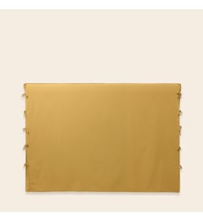 Housse De Tête De Lit  Satin de coton lavé uni à nouettes Madura
