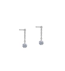 Mini Pendants d'oreilles 360° - 2 diamants, poids total 0,20ct approx. - Or blanc 750‰ La Brune & La Blonde