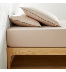 Drap-housse en satin de coton lavé, 118 fils La Redoute Interieurs