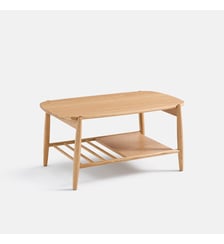 Table basse double plateau en chêne massif, largeur 80 cm La Redoute Interieurs
