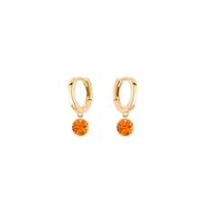 Mini Créoles CONFETTI - Saphirs oranges, poids total 0,60ct approx. - Or jaune 750‰ La Brune & La Blonde