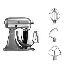 Robot pâtissier 5KSM125ECU Artisan, gris, 4,8 L, bol avec poignée, 300 watts Kitchenaid