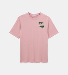 T-shirt col rond imprimé poitrine en coton Serge Blanco