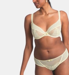 Soutien-gorge balconnet Intuition jaune grande taille Maison Lejaby