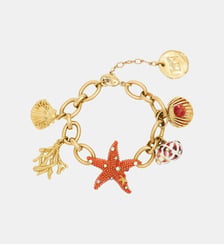 Bracelet doré étoile de mer et pendentifs coquillages Les Néréides