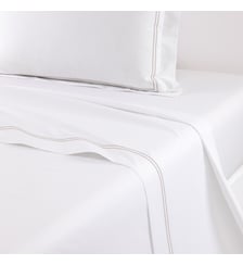 Drap plat en percale de coton Yves Delorme