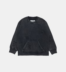 Sweat-shirt à col ras du cou avec pauses de raccommodage MM6 Maison Margiela
