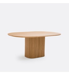 Table à manger, ovale, en plaqué chêne, pour 6 à 8 couverts La Redoute Interieurs