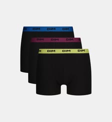 Lot de 3 boxers avec ceinture colorée Mix & Colors Dim