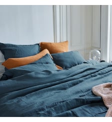 Housse de couette en lin lavé, NATURELLEMENT LIN Blanc Cerise