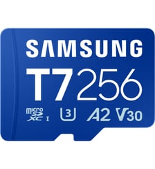 Carte Micro SD T7 256G U3 V30 A2 Classe 10 Samsung