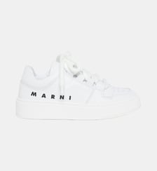 Baskets basses en cuir avec logo Marni