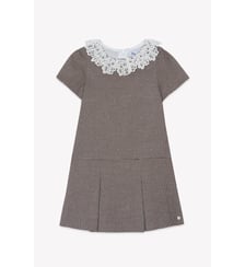 Robe - Pied de poule col broderie dentelle Tartine Et Chocolat
