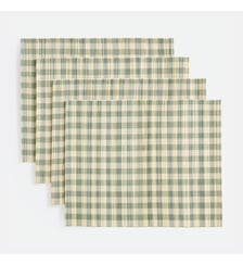 Lot de 4 sets de table, en bambou, à carreaux vichy La Redoute Interieurs