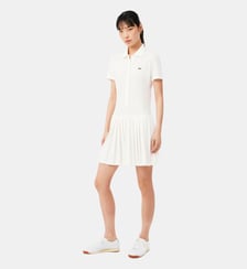 Robe polo plissée Piqué stretch Lacoste