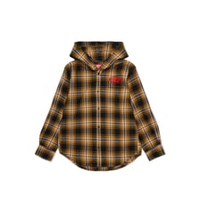 Chemise à carreaux avec logo Diesel Kids