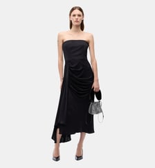 Robe midi sans manches en satin Pinko