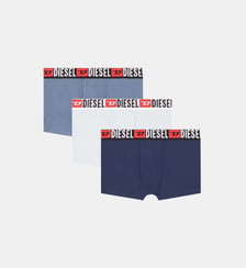 Lot de trois boxers avec taille ornée du logo sur toute la surface Diesel