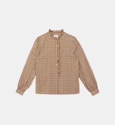 Blouse manches longues col rond imprimé à carreaux BETHANIE La Petite Etoile