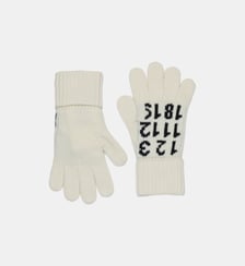 Gants en maille avec logo numérique MM6 Maison Margiela