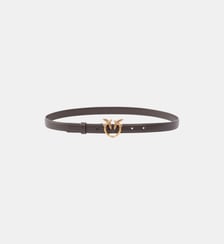 Fine ceinture love birds en cuir 2cm Pinko
