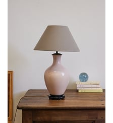 Lampe à poser rose Suzanne N°502- Produit chiné Debongout