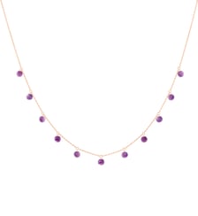 Collier POLKA - Lepidolite - Or rose 750‰ La Brune & La Blonde