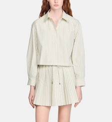 Chemise strassée à rayures Sandro