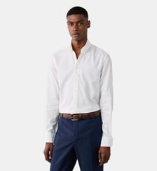 Chemise Coupe Ajustée Teinte En Pièce En Oxford Hackett London