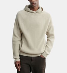 Pull à capuche à côtes Bompard