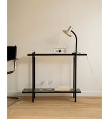 Table console en placage marbre Hanna N°1522- Produit chiné Debongout