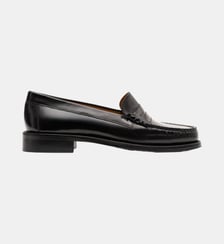 Stanford - Mocassins En Cuir Brossé Noir Parallèle