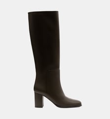 Melia - Bottes En Cuir Veau Lisse Kaki Parallèle