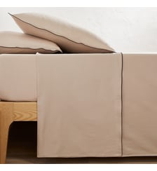 Drap plat en satin de coton lavé, 118 fils La Redoute Interieurs