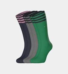 Lot de 3 paires de chaussettes signature et rayures coton mélangé Eden Park