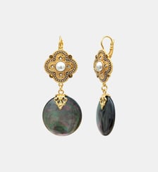 Boucles d'oreilles dormeuses fines pendantes   - Positano Satellite