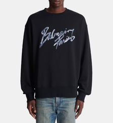 Sweatshirt en coton avec imprimé Balmain