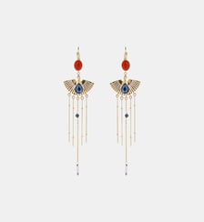 Boucles d'oreilles pendantes avec chaînes et perles NATIV Hipanema