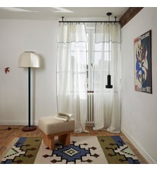 Voilage Panneau  100% lin vaporeux Madura