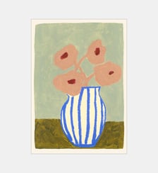 Poster   Pink Flowers - The Poster Club x Carla Llnaos Poster & Frame