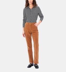 Pantalon pchicagov - Motif uni - Coupe droite Caroll