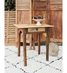 Table d'appoint en bois vintage Francine N°1553- Produit chiné Debongout