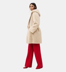 Manteau gapuchon - Motif uni - Polyester recycle Caroll