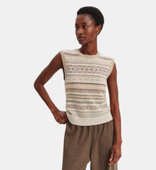 Pull sans manches fairisle Bompard