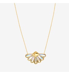 Collier doré cristal aurore boreal - calypso Caroline Najman