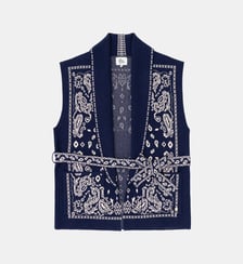 Gilet col chemise imprimé jacquard MOLITOR La Petite Etoile