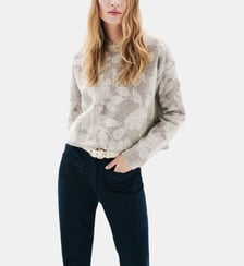 Pull mflorentine - Motif floral - Coupe droite Caroll