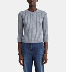 Pull à col rond en maille ajourée - LEONA Pablo