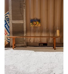 Banc de ferme en noyer Antoine N°385- Produit chiné Debongout